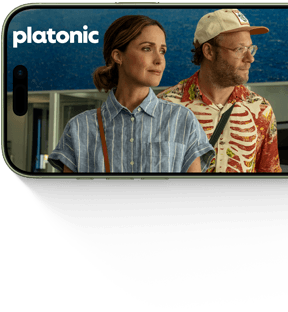 iPhone 17, Vorderansicht, zeigt die Apple TV+ Serie Platonic