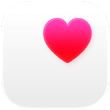 Health App Symbol, ein pinkes Herz in einem weißen Feld