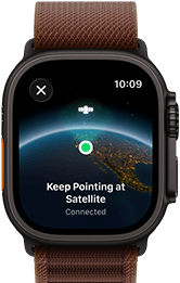 Apple Watch Ultra 4, Titangehäuse, Farbe Schwarz, Satellitenverbindung, rechte Seitenansicht, Digital Crown, erhöhte Seitentaste, Alpine Loop Armband, Farbe Burgunder