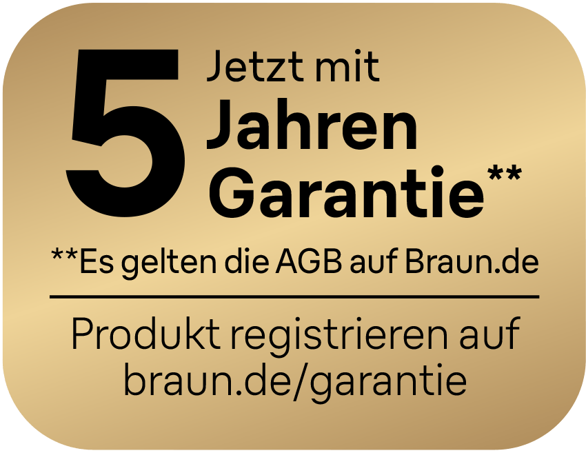 Braun 5 Jahre Garantie