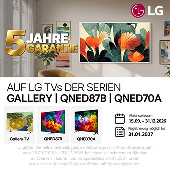Erweiterte 5-Jahres-Garantie auf LG QNED TVs