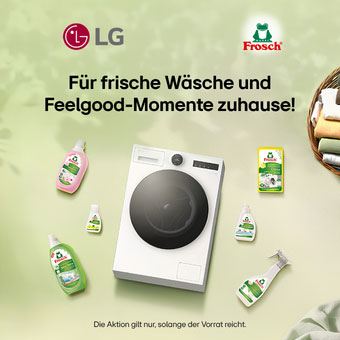 LG Waschmashinen und Trockner - Gratis Frosch Feelgood Package