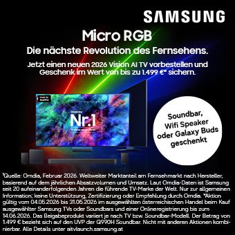 Jetzt einen neuen 2026 Vision AI TV Vorbestellen und Geschenk im Wert von bis zu 1.499 € sichern.