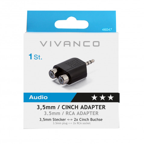 VIVANCO Adapter 3,5mm 2x Cinch