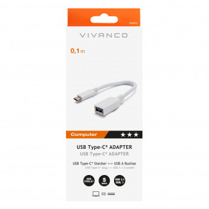 VIVANCO  USB Typ C Adapter 0,1 m weiß