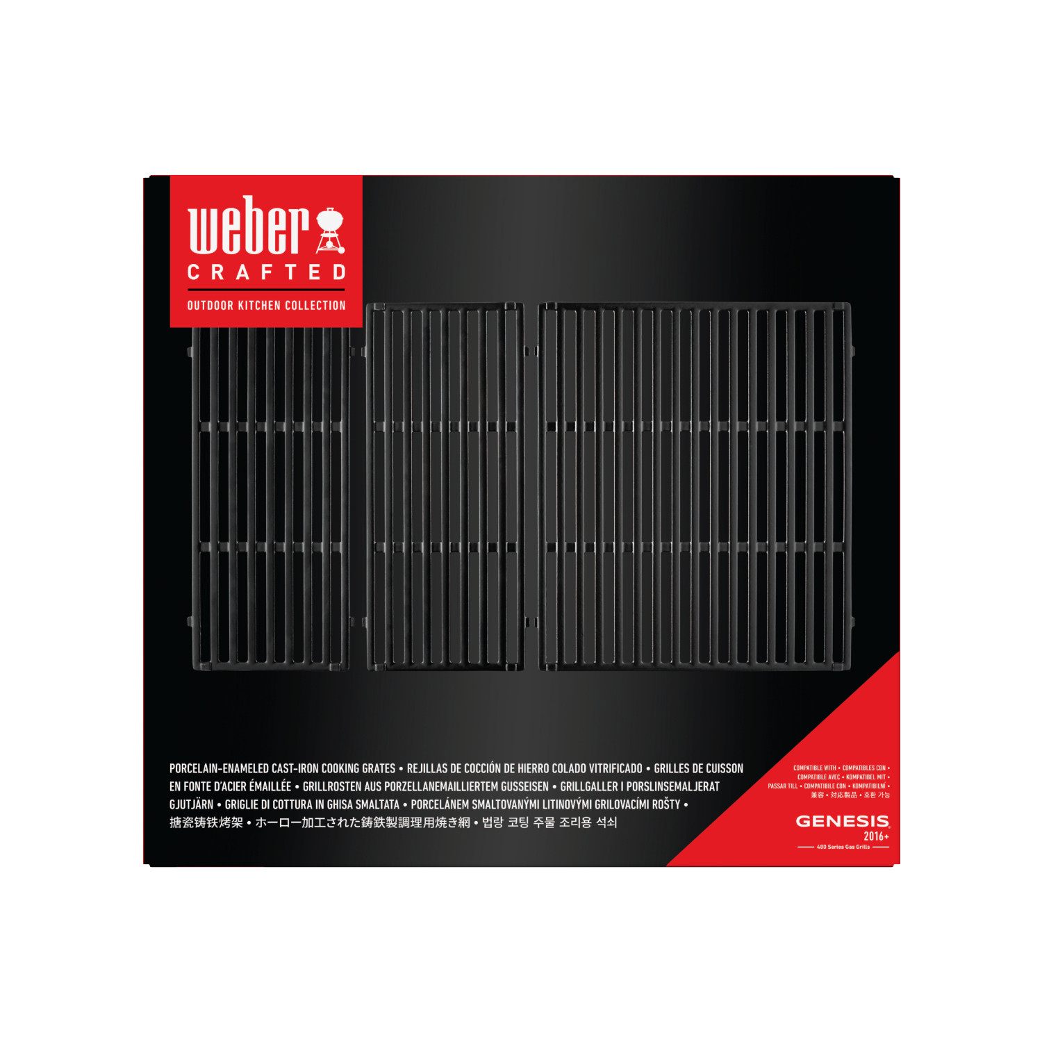 WEBER ORIGINAL Gourmet BBQ System Grillrost Genesis - Griglia In Ghisa Smaltata Grigia