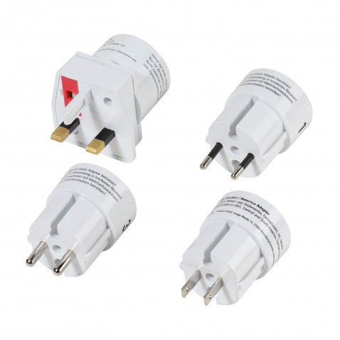 Vivanco Reisestecker Set Welt, 4-teilig