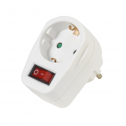 Vivanco Schukoadapter mit Schalter