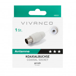 VIVANCO Koaxialkupplung, 75 Ohm weiß