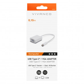 VIVANCO USB-C auf VGA Adapter