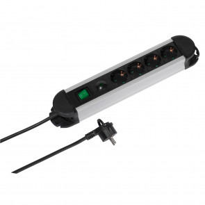 Vivanco 4er Steckdosenleiste Alu 1,6m