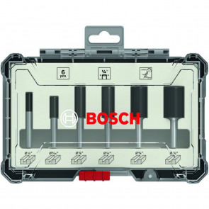 Bosch 6 tlg Nutfräser Set ¼" Schaft