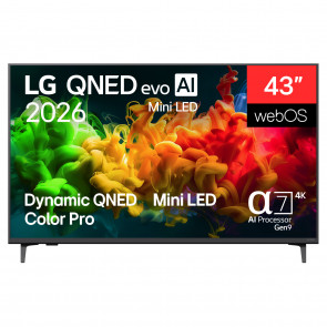 LG 43QNED80B6B 4K QNED evo MiniLED TV