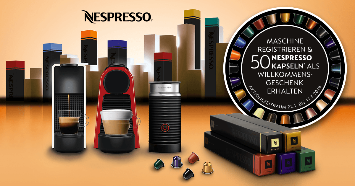 bekommen. Nespresso kaufen 50 Maschine Jetzt und | Majdic geschenkt Kapseln Nespresso